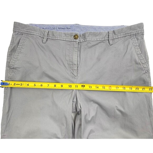 Talbots Relaxed Chino Ankle Pants Gray Cotton Stretch Preppy Weekend Casual 16 - Picture 8 of 14